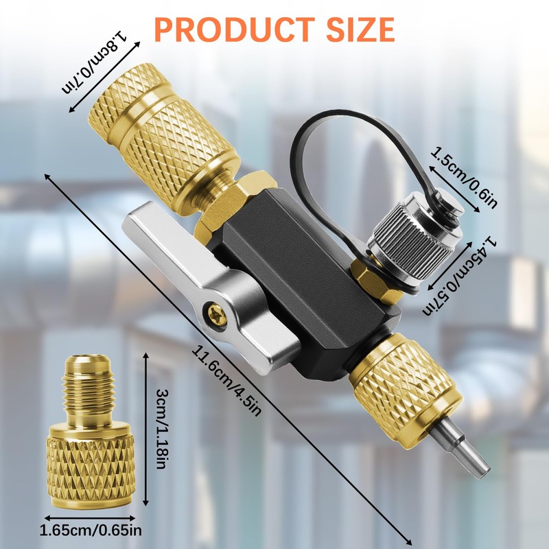 Mega Flow Vacuum-Rated Valve Core Removal Tool,1/4"& 5/16" Dual Valve