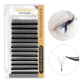 Extensiones de Pestañas Nagaraku 4D W Negro Curvatura D Largo 8-15mm