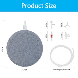 MINSHUXI Aquarium Air Stone Aquarium Air Stone Oxygen Stone Ultra Silent for Dissolved Oxygen Leaves Super Tiny Bubbles for Aquarium and Hydroponic