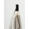 KEYAIIRA - Small Wide Leather Wall Hook, steel towel ring
