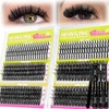 Lash Clusters Kit with Spikes Lashes Clusters Wispy 60D+80D+100D+200D Manga