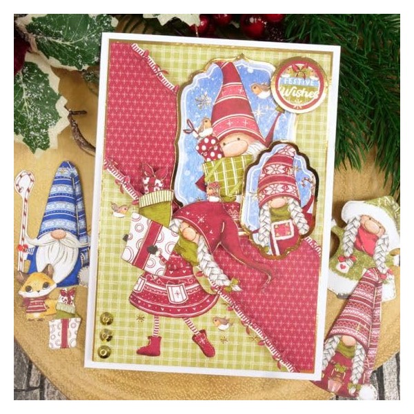 Hunkydory Crafts Gnome for Christmas Luxury Topper Collection