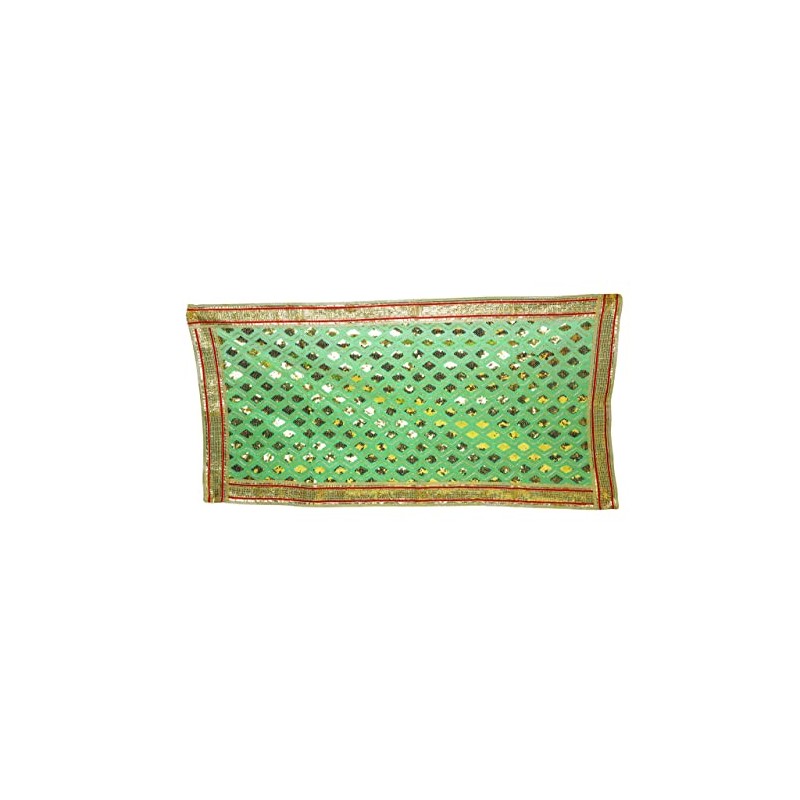 Chunari/Chunar/Chunni Decorative Cloth + Pooja Mat/Aasan Set of 2 for