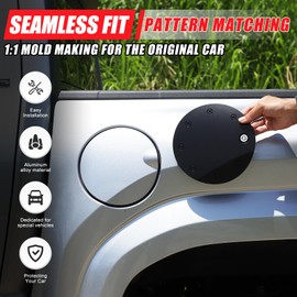 Car Fuel Filler Cap Lock Door Gas Tank Cap Cover for Toyota Tacoma 2024 2025, Heavy Duty Aluminium Alloy Car Tank Cap Exterior Protection Accessories