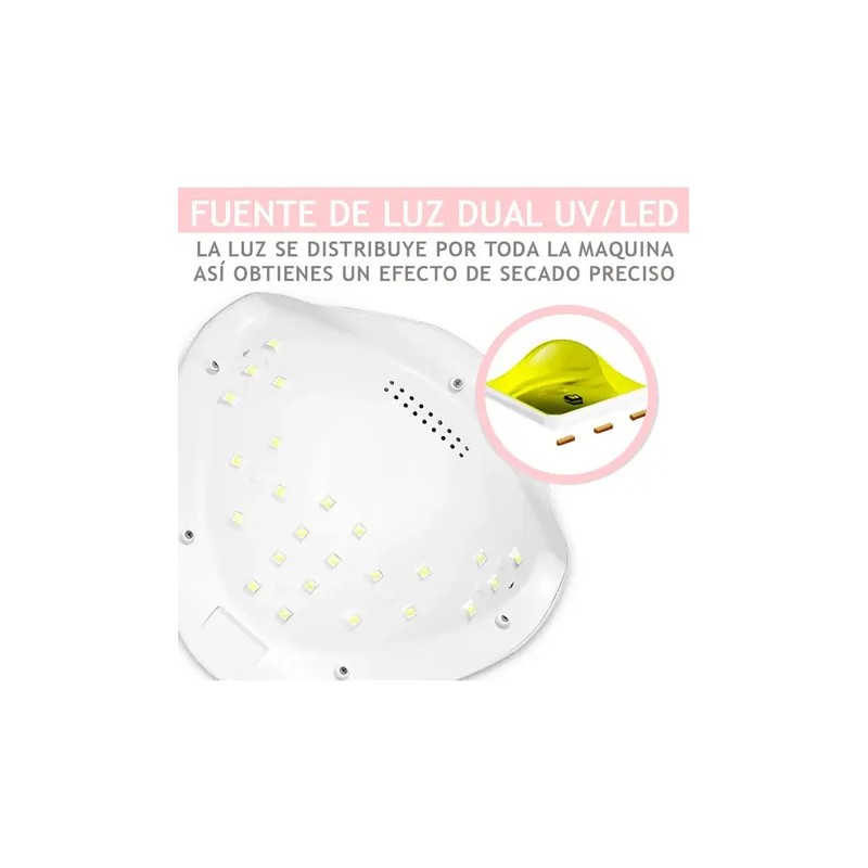 Lampara De Uñas Uv Profesional Secador Uñas Led Con Pantalla