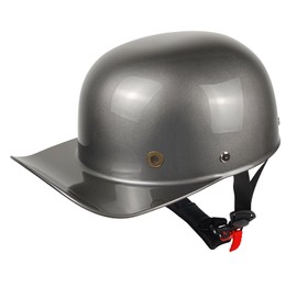 Baseball Cap Motorcycle Helmet,DOT Approved Vintage Open Face Unisex-Adult Half Helmets for Scooter Moped Cap Street Cruiser (Large, Gray)