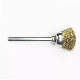 Robtec  9/16 in. x 1/8 in. Shank Brass Crimped Wire Cup Brush (2-Pack)