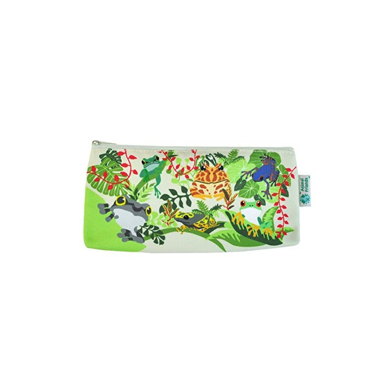 B1065709 Animal Friends Color Canvas Pen Pouch Frog