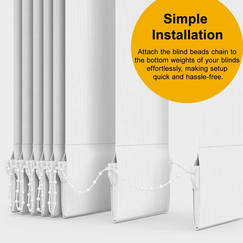Vertical Blind Bottom Chain (10m, 100 Clips) - Vertical Blinds