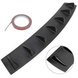 OCPTY 1PC Rear Lower Bumper Lip Diffuser Spoiler 7 Shark Fin Style Compatible with Universal PP Glossy Carbon Look