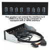 USB3.0 19PIN 8 Ports Hub Optical Drive Extension Front Panel