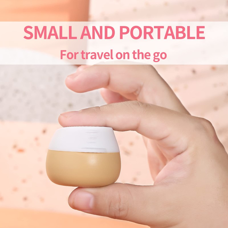 TSA Approved Travel Size Containers for Toiletries, Gemice Silicone Jars,