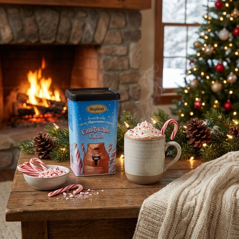 Stephen's Gourmet Hot Cocoa, Candycane Cocoa Milk, 14 OZ (Pack
