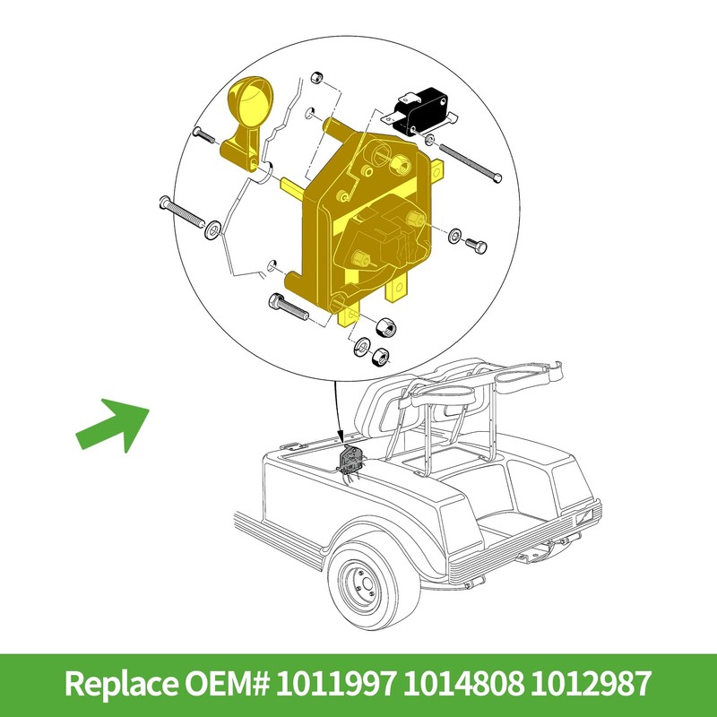 10L0L Golf Cart Forward and Reverse Switch Assembly with Shift