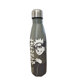 NARUTO - Borraccia in acciaio inox riutilizzabile Naruto Naruto Naruto - Tenuta calda e fredda 12 ore, per sport, viaggi, quotidiani, 500 ml, BPA Free - Licenza ufficiale