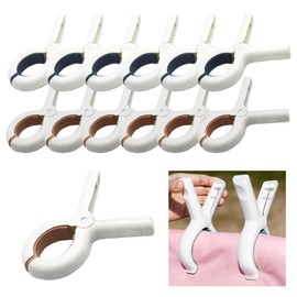 SHENSAIGO Pack of 12 Towel Clips for Beach Loungers, Strong Windproof Beach Towel Clips, Plastic Clothes Pegs, Large, Holiday Must Haves Towel Clips, Large for Pool, Beach, Daily Laundry