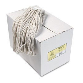 Boardwalk 224CCT Premium Cut-End Wet Mop Heads, Cotton, 24oz, White, 12/Carton