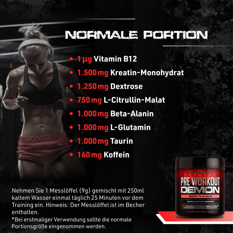 Pre Workout Beast Hardcore Pre Workout Booster with Caffeine, Creatine