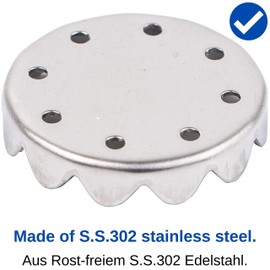 Soap Replacement Plates, Pack of 5, Diameter 23 mm, for Magnetic Soap Holder, Made of SS.302 Stainless Steel, for Pressing into Soap, Soap Magnet Plates, for Magnetic Soap Holder, Soap Holder