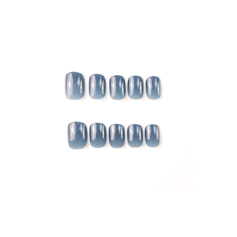 Nordic Style Deep Blue Sea Nail Tips, Plain Nail Tips,