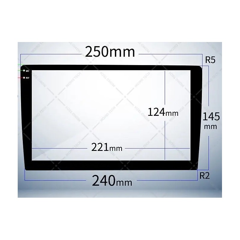 Mica Protector Pantalla Estereo Android Chino