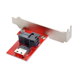 CY PCI-Express 4.0 Slimline SAS SFF-8654 to HD SFF-8643 PCBA Female Adapter with Bracket