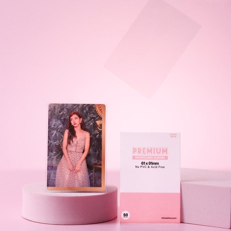 Premium Kpop Photocard Sleeves - Pink Version (61x91mm) - Quantity: