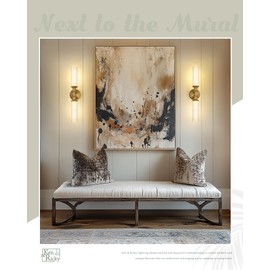 Ken & Ricky 23" Bathroom Sconces Set of 2, Brushed Gold Bathroom Vanity Light, Brass Wall Sconce with Clear Glass for Mirror Living Room Hallway Bedroom, KR3376-W-BG-2PK