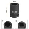 sourcing map 3/4-Inch Drive 12 Point Impact Socket 24mm Metric
