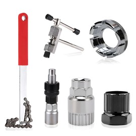 6PCS Bike Cassette Removal Tool, Bicycle Repair Tool Kit Include Crank Extractor Wrench Bottom Bracket Remover Flywheel Chain Sprocket Remover
