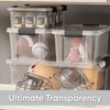 Superio Clear Storage Boxes with Lids, BPA Free Plastic Containers,