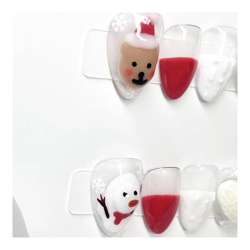 Edition 3D embo handmade nail tip - Almond / 에디션