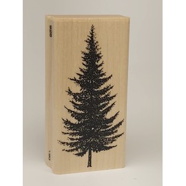Stamps by Impression Pine Tree Christmas Rubber Stamp - ST 0926-1.5" x 3"