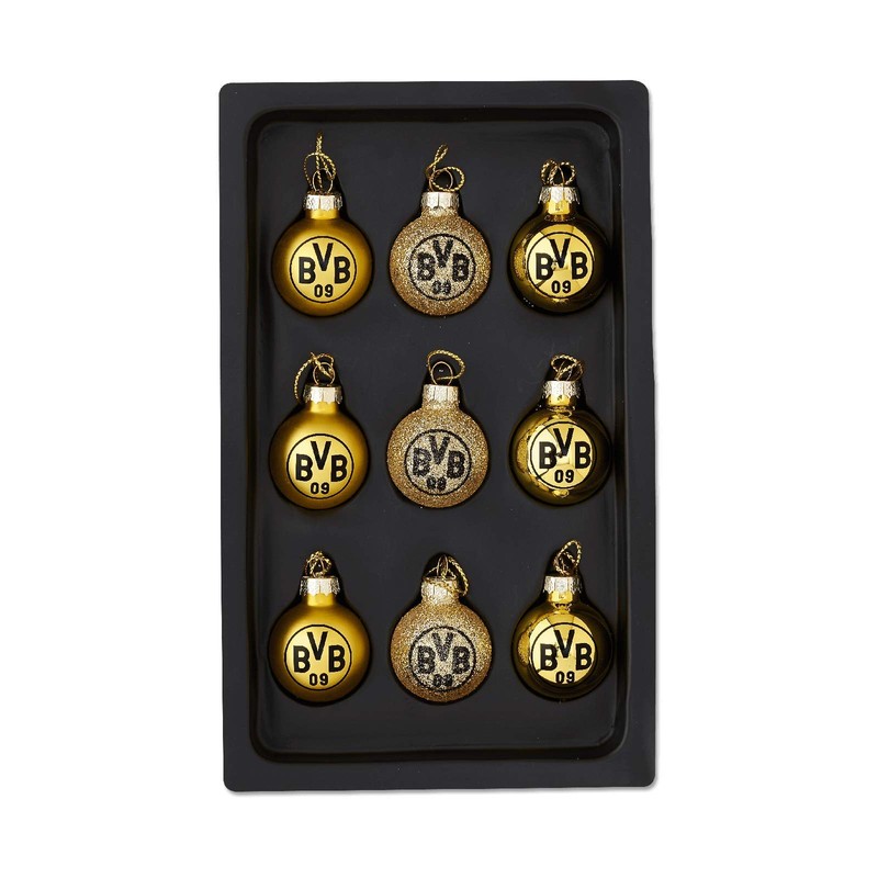 Borussia Dortmund BVB 09 Christmas Tree Baubles Set of 9