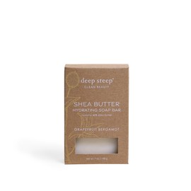 Deep Steep Bar Soap, Grapefruit Bergamot, 7 oz – Natural Soap Bar for Women & Men, Moisturizing Body & Hand Soap with Shea Butter & Coconut Oil – Vegan, Clean Beauty, Sensitive Skin