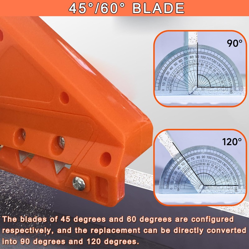 JHZXing Plaster Board Planer, 45° & 60° Edging Cutter, 10