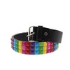 Zac's Alter Ego Rainbow 3 Row Chessboard Pyramid Studded Belt