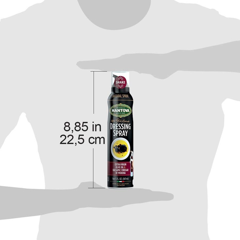 Mantova Spray Salad Dressing Extra Virgin Olive Oil and Balsamic