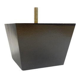 3" Wood Sofa/Chair/Ottoman Tapered Leg Dark Walnut Finish Threaded 5/16" Bolt - Set of 4