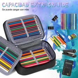 Estuche Para Lápices72 Ranuras Lapiceras Organizador Escolar                                                                                          