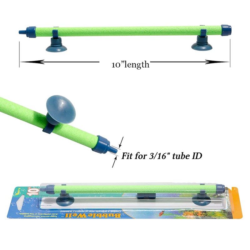Quickun Aquarium Air Stone Bubble Wall Tube Oxygen Diffuser Bar