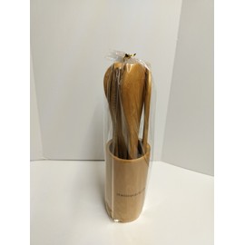 Kitchen 9Pcs Bamboo Nonstick Cooking Utensils Wooden Spoons And Spatula Utensil Set