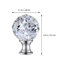 ibasenice 2pcs Crystal Faceted Lamp Shade Lamp Finial Caps Knob Lamp Decoration for Table Lamp Floor Light for Lamp Shade Lamp Decoration