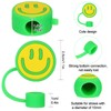 JarThenaAMCS 6PCS Smile Face Straw Covers - Cute Silicone Reusable