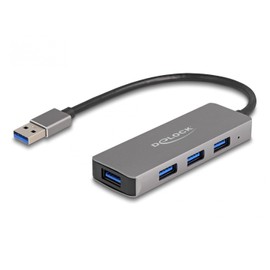 Delock 4 Port USB 3.2 Gen 1 Hub with USB Type-A Connection - Type A Female Side