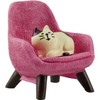Miniature Cat Figurines with Small Sofa - Resin Mini Cat