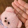 Heads Mascot W90 x D70 x H120mm 6pcs Pink Keychain