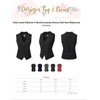 Design by Olivia - Chaleco para mujer, totalmente forrado, con