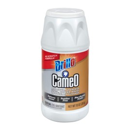 Brillo Cameo Cleaner, Perfect on Aluminum, Stainless Steel, Copper, Brass & Porcelain, No Scratch Formula 10 Ounce (Pack of 1)