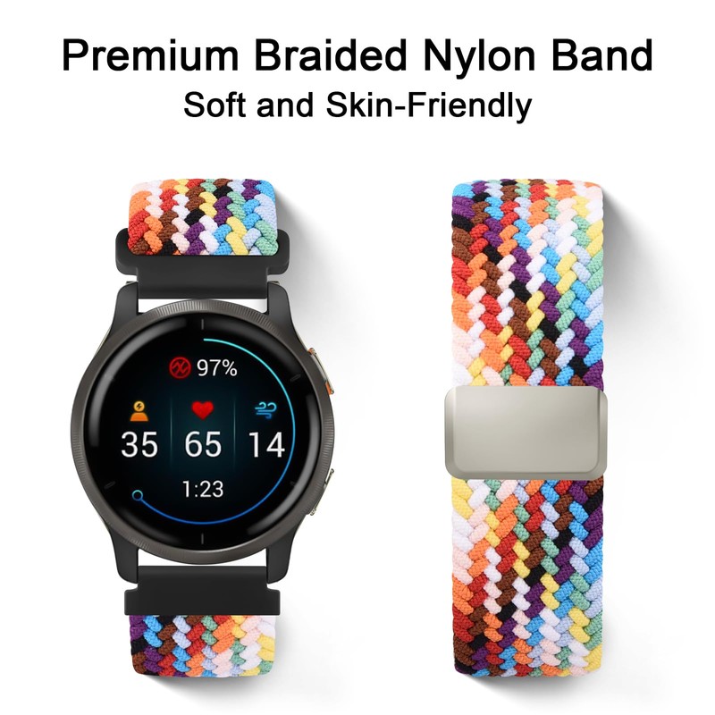 Elastic Strap for Garmin Vivoactive 5/Vivomove 3/Vivomove Luxe/Vivomove Style/Vivomove Sport/Vivomove